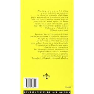 Critica De La Razon Pura / Critique of Pure Reason