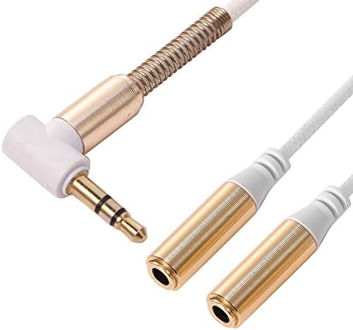 Multi earphone Splitter, Gestop 3.5mm Male to 2 Port 3.5mm Female Earphone Headset Headphone Splitter Adapter with Double Auxiliary Jacks, Compatible for iPhone, Samsung, LG, Tablets, MP3 Players.