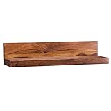 holzregal wand eiche Moderne Wand-Ablage 80 cm breit aus massivem Holz - Montagematerial für Wandaufhöngung inklusive