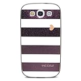 Felfy Silikonhülle für Samsung S3,Galaxy S3 Neo Hülle Ultradünnen Glitzer Weich Luxuriös Glänzend Glossy Kratzfeste Stoßdämpfung TPU Flexibel Farbe Muster Schutzhülle Handy Tasche Bumper Back Case Cover [Schwarz und Weißen Streifen] + 1x Silver Stylus+ 1x Bling Dust Plug [Farbe Random] - 2