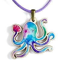 Kinder Schmuck Kette HOLZ *** OKTOPUS ***