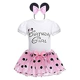 Disfraz adorable de fiesta con diadema con orejas para bebé niña (12 meses-4 años). Adorable vestido con una Diadema de orejas. Muy encantador y elegante.