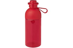 Room Copenhagen 40420001 Lego, Trasparente per Acqua/Bottiglia per idratazione, 500 ml, riempibile con Ghiaccio, Rosso, Polipropilene, 0 cm