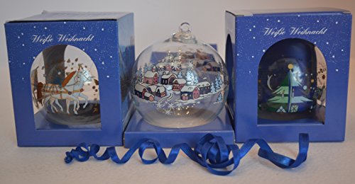 Rastal 3 St. Weihnachtskugel Glocken Kristallglas Mundgeblasen Christbaumschmuck