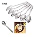 Produktbild Conemi Zuckerlöffel Totenkopf, Zuckerlöffel Edelstahl, Teelöffel 6 stück, Musikalische Note Kaffeelöffel, Mokkalöffel Espressolöffel, Schädel Dessert Eiscreme Süßigkeiten Messwerkzeug 6er/Set (#1)