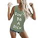Produktbild Brief gedruckt 'Dont be a dick' Tops, Damen Sommertop Einfarbig Ärmelloses Tank Tops Casual Lose Shirt Oberteil Bluetooth (M, Army Grün)