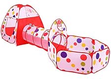 Kids Ball Pits Tent 3 in 1 Combo Play Tent with Play Tunnel JQ0031