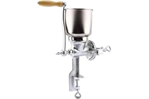 LYRLODY Macina Cereali Manuale, Trita Cereali con Manovella, Mulino Manuale per Cereali, Macina Cereali a Mano Macchina Trita Cereali in Metallo per Macina Mais, Grano, Avena, 43 x 28 x 16 cm