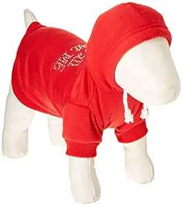 Mirage Pet Products 10-Inch It's All About Me Rhinestone Hoodies, Small, Red