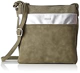 h&m handtaschen Khema Tamaris Damen Khema Crossbody Bag M Umhängetasche, Grün (Khaki Comb) 2.5x24x25 cm