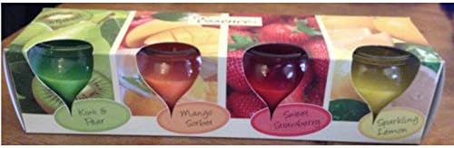 ESSENCES 4 Pack Aromatic Scented Candles Fruit Sensation candles