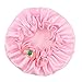 Homgaty Children Waterproof Bath Shower Cap Ribbon Elastic Bow Hat (Pink)