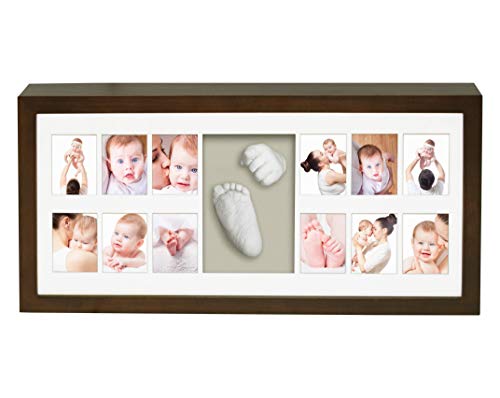 Quadro per le tracce 12 foto del bambino colore grigio fondo