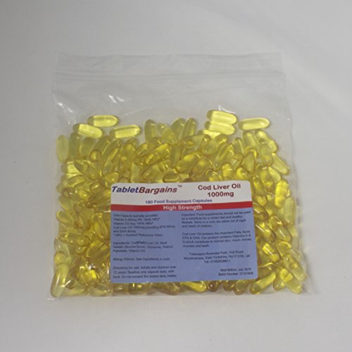 Preisvergleich Produktbild Tablet Bargains / Lebertran 1000 mg / 180 Kapseln