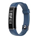 YWYU Mode Smart Armband Bluetooth Armband Schlaf Monitor Smart Watch Fitness Tracker Aktivität Tracker Uhr Kamera Stoppuhr Sportuhr (Farbe : Dunkelblau)