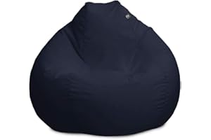 rucomfy Beanbags Extra Large Outdoor Slouchbag Bean Bag Chair. Water Resistant, Durable & Machine Washable. Arrives Filled - 80 x 110cm (Beanbag Only, Navy Blue)
