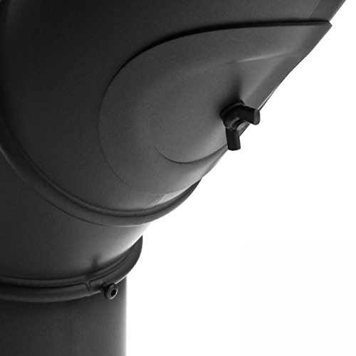 raik SH062-120-sw Rauchrohrbogen / Ofenrohr 120mm – Multibogen schwarz - 4