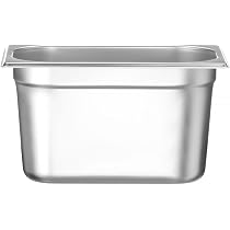 Casselin Bain Marie Compact 2 Bacs GN 1/6 - 800W - Inox - Thermostat 40-95°C - Idéal Restauration