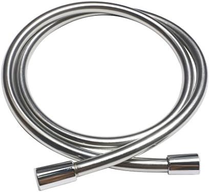 Shower Hose 1.5m/59' 1.75m/69' 2m/79'，Anti-kink, Leak Proof PVC Shower Water Pipe Flexible Handheld Shower Head Hose (Bright Silver 2m)
