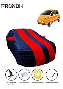 FRONCH Waterproof Car Cover for TATA Nano with Side Mirror Pocket (Red, Blue)