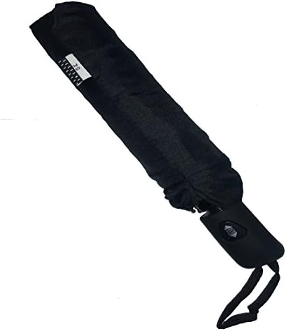 AngxunBeauty Windproof Umbrellas Various Colors Auto Open - Close Compact Travel Umbrella Doesn't Break If Flipped Inside Out Stylish Design for Women / Men Strong type uv protection (Black)