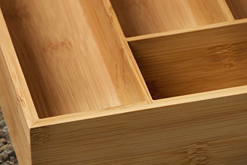 KD Organizers Besteckkasten aus Bambus mit 5 Fächern: Die beste Ablage zur Aufbewahrung und Organisation in der Küche. - 8