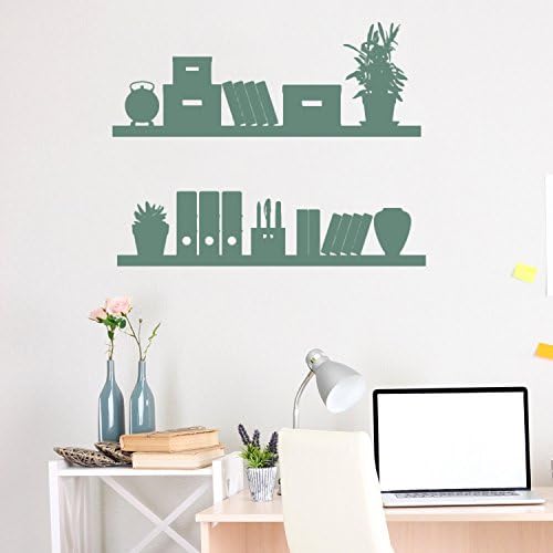 Nutmeg AMNUT009PastelTurquoise "Study Shelf" Wall Sticker - Pastel Turquoise