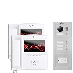 Goliath IP Video Türsprechanlage 2-Familienhaus Set, Unterputz RFID
