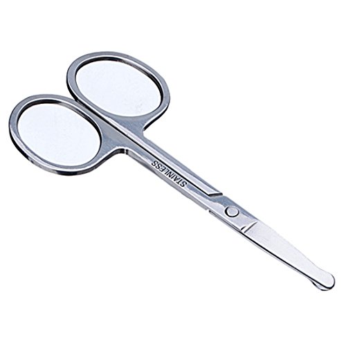 Ungfu Mall 1 pc Stainless Steel Nose Ear Facial Hair Trimmer Scissors Stainless Steel Nose Ear Facial Hair Trimmer Scissors