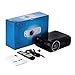 Produktbild Jasnyfall BL-80 Tragbare Heimprojektor Mini Schwarz 1000 Lumen Heimkino Video Media Player mit HDMI AV und USB Ports