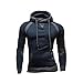 Produktbild Sannysis Männer Winter Slim Hoodie Warm Pullover Sweatshirt mit Kapuze Mantel Outwear (XL, Marine)