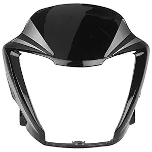 ARYAN TRADING CO Headlight Visor for Hero Splendor NXG (Black-Silver)