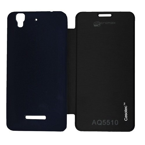 Casotec Premium Flip Case Cover for Micromax Yu Yureka AQ5510 - Marine Blue