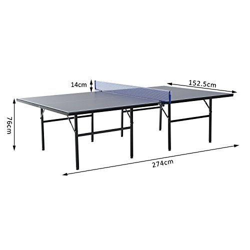 Homcom Tavolo Da Ping Pong Indoor Pieghevole In Legno Mdf E