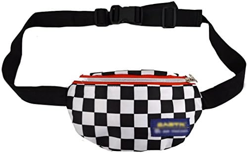 Millya Fashion Waist Bag Grid Festival Bum Fanny Pack Sports Running Belt Chest Cross Body Bag for Ladies Boys Girls Unisex