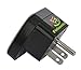 Produktbild FiveSeasonStuff 1 x Reisestecker / Reiseadapter / Travel Plug / Adapter aus Deutschland / Europa Schutzkontakt Reiseadapter für USA, Kanada, Mexiko, Japan, American Samoa, usw - Typ A (Schwarz)