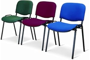 Europrimo Sedia Da Ufficio Poltrona Fissa per Sala Attesa metallo e cotone grigio grigia