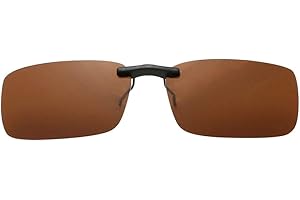 BOZEVON Hombres/Mujeres Clip en la Lente Gafas de Sol Polarizadas - Anti Reflejante Protección UV400 Cómodo y Seguro Ideal para Conducir y Pescar al Aire Libre