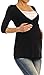 Zeta Ville - Women's Maternity Nursing Wrap Front T-shirt Top Shirt M-3XL - 372c (Black, UK 18)