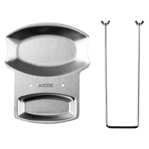 Aicok Deckelhalter, Multifunktionaler Halter für Deckel und Löffel, Topfdeckelhalter und Löffelablage aus Edelstahl - 4