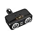 Produktbild HSKB KFZ USB Ladegerät, Zigarettenanzünder 2-Fach Verteiler Splitter 12V / 24V mit Separatem Schalter geeignet für Smartphones Adapter Splitter Dual USB Port Ladegerät DC