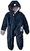 SALT AND PEPPER Baby Boys NB Jumpsuit On Tour Plüsch Plain Hooded Long Sleeve Snowsuit, Blue (night Blue 481), 3-6 Months (Manufacturer size: 68)