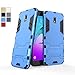Produktbild COOVY® Cover für Samsung Galaxy j7 SM-J737 (Model 2018) Bumper Case, Doppelschicht aus Plastik + TPU-Silikon, extra stark, Anti-Shock, Standfunktion | Farbe blau