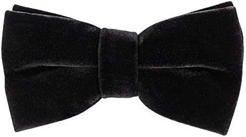 Product Proper Pre-Tied Black Velvet Bow Tie For Wedding and Formal Events
