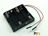 Adapter Batterie / Battery Sockel / Socket 4 x AA (R6) - BREADBOARD Stecker Dupont