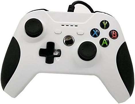 REYTID Xbox One WIRED Controller with 3.5mm jack - WHITE - Microsoft Game Pad Gaming Control Bluetooth XB1 S