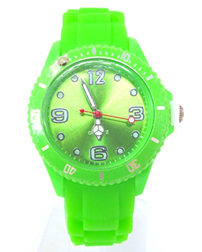 EISBÄR Kinder Armbanduhr Grün Geschenk-Set + Plüschtier