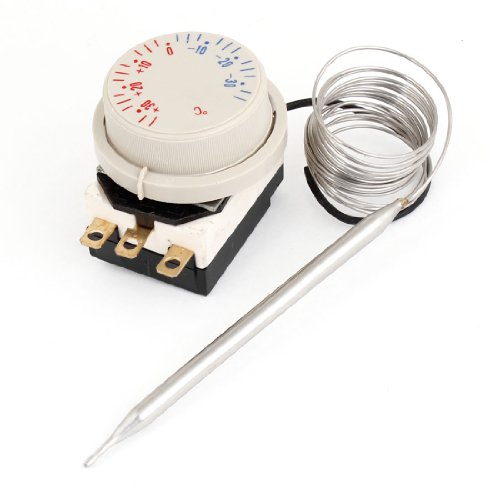 sourcingmap® AC 250V 16A 2A -30 to 30 Celsiusgrad 3 Pin Anschluss Kühlschrank Thermostat de