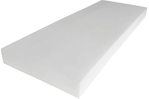 Haani High Density Sofas,Beds,Seats campervans and all types of Indoor and out door Padding and Cushion Replacement, HD Upholstery Foam (White, 60 x 20 x 1 inch)