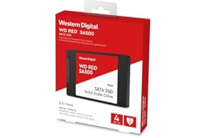 ‎WESTERN DIGITAL WD Red interne Festplatte 4 TB (3,5 Zoll, NAS Festplatte, 5.400U/min, SATA 6 Gbit/s, NASware-Technologie, für NAS-Systeme im Dauerbetrieb) rot